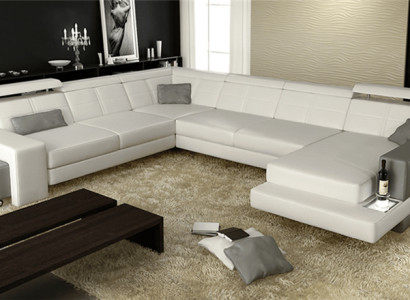 Design Couch Luxury Couches Leather Sofa Seat Corner Suite Upholstery Corner Couch White